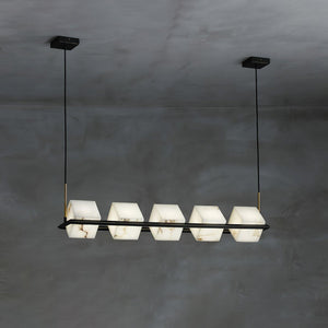 Alabaster Square Box Chandelier - Zonesus