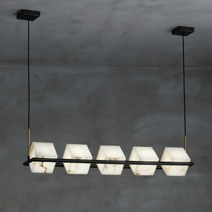 Alabaster Square Box Chandelier - Zonesus