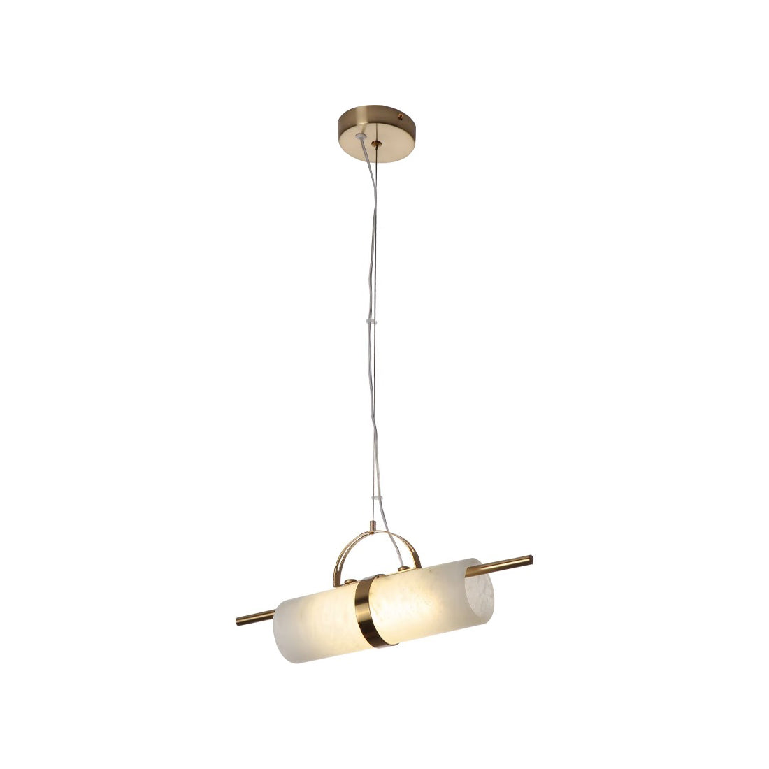 Mini Cylindrical Alabaster Pendant Light - Zonesus