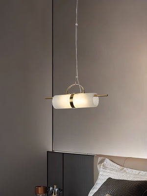 Mini Cylindrical Alabaster Pendant Light - Zonesus