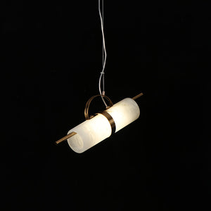 Mini Cylindrical Alabaster Pendant Light - Zonesus