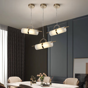 Mini Cylindrical Alabaster Pendant Light - Zonesus