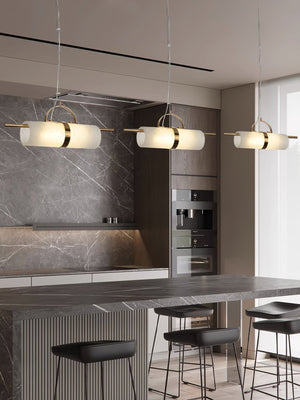 Mini Cylindrical Alabaster Pendant Light - Zonesus