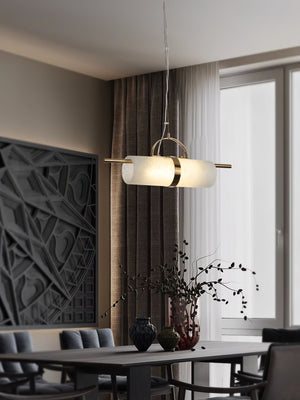 Mini Cylindrical Alabaster Pendant Light - Zonesus