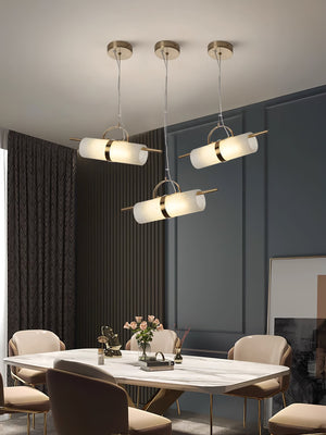 Mini Cylindrical Alabaster Pendant Light - Zonesus