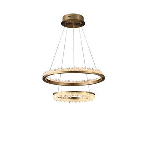 Cervine Minimalistic Crystal Quartz LED Chandelier - Zonesus