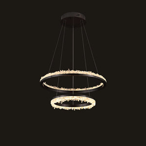 Cervine Minimalistic Crystal Quartz LED Chandelier - Zonesus