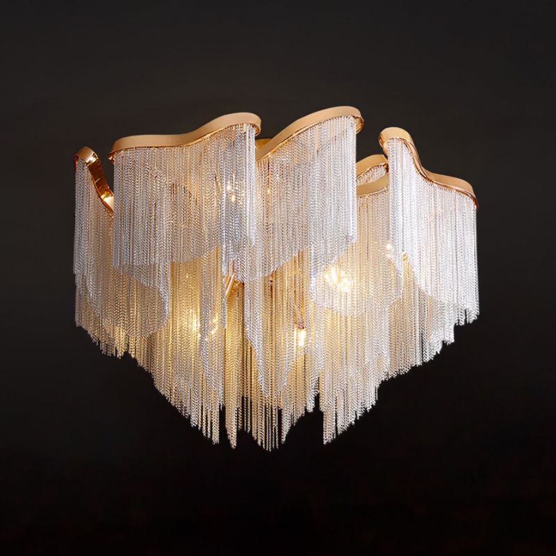 Modern Aluminum Chain Tassel Pendant - Zonesus