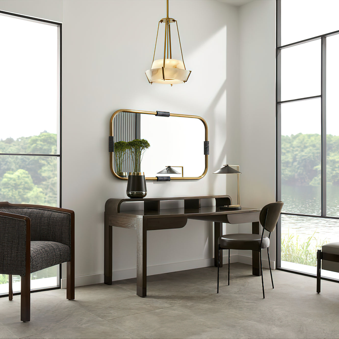 Mohegan Alabaster Pendant Lamp - Zonesus