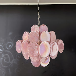 Murano Chandelier 36 Pink Disks - Zonesus