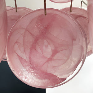 Murano Chandelier 36 Pink Disks - Zonesus