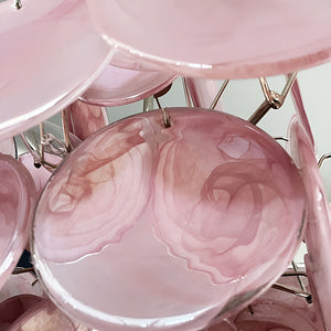 Murano Chandelier 36 Pink Disks - Zonesus