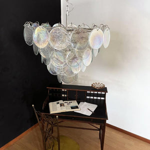 Murano Chandelier 57 Iridescent Glass - Zonesus