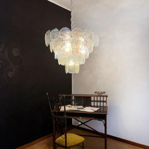 Murano Chandelier 57 Iridescent Glass - Zonesus
