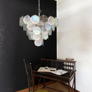 Murano Chandelier 57 Iridescent Glass - Zonesus