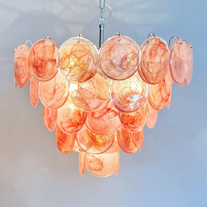 Murano Chandelier 57 Pink - Zonesus