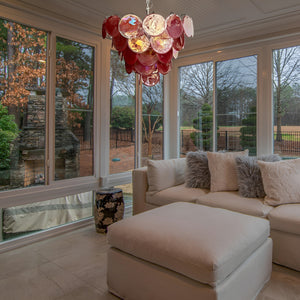 Murano Chandelier 57 Pink - Zonesus