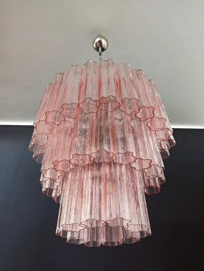 Murano Chandelier – 52 tubes – Pink - Zonesus