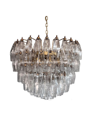 Murano Chandelier – Poliedri – 111 glass – Transparent - Zonesus