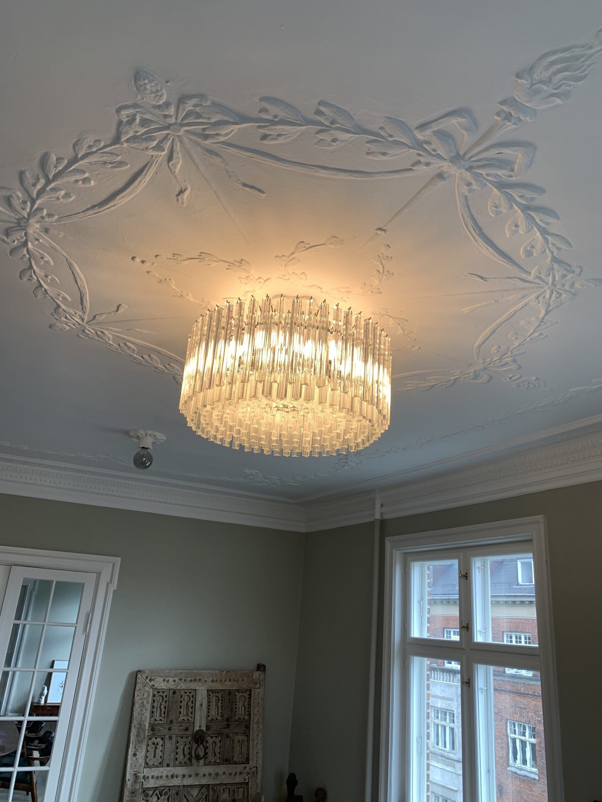 Murano Chandelier – Triedri Round – 265 prisms – Pink - Zonesus