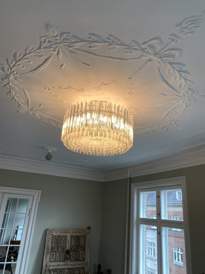 Murano Chandelier – Triedri Round – 265 prisms – Pink - Zonesus