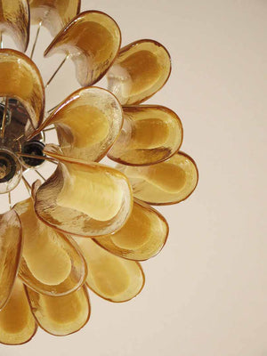 Murano Chandelier – 26 petals – Amber - Zonesus