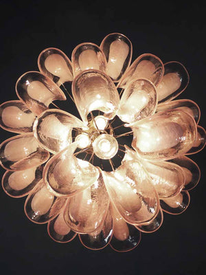 Murano Chandelier – 26 petals – Pink - Zonesus