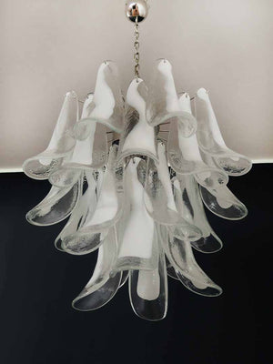 Murano Chandelier – 26 petals – White - Zonesus