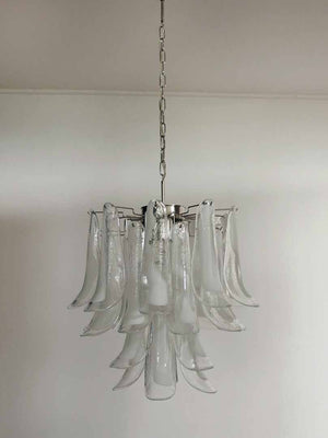 Murano Chandelier – 26 petals – White - Zonesus