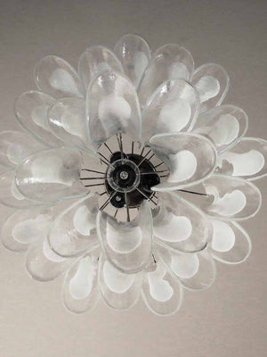 Murano Chandelier – 26 petals – White - Zonesus