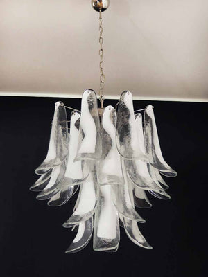 Murano Chandelier – 26 petals – White - Zonesus