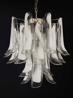 Murano Chandelier – 26 petals – White - Zonesus