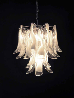 Murano Chandelier – 26 petals – White - Zonesus