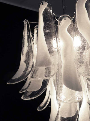 Murano Chandelier – 26 petals – White - Zonesus