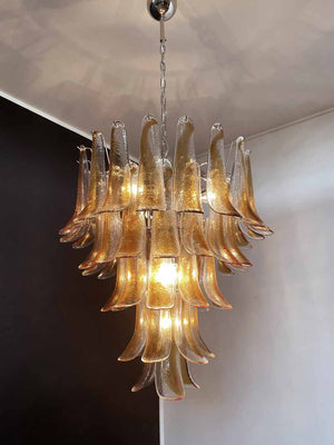 Murano Chandelier – 52 petals – Amber - Zonesus