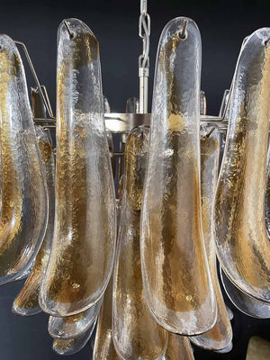 Murano Chandelier – 52 petals – Amber - Zonesus