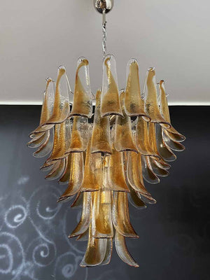 Murano Chandelier – 52 petals – Amber - Zonesus