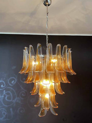 Murano Chandelier – 52 petals – Amber - Zonesus