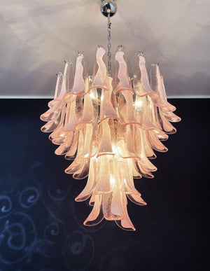 Murano Chandelier – 52 petals – Pink - Zonesus