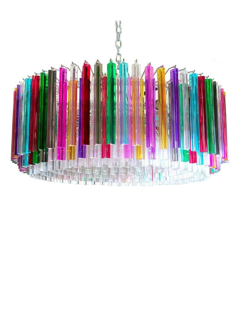 Murano Chandelier – Triedri Round – 391 prisms – Multi - Zonesus