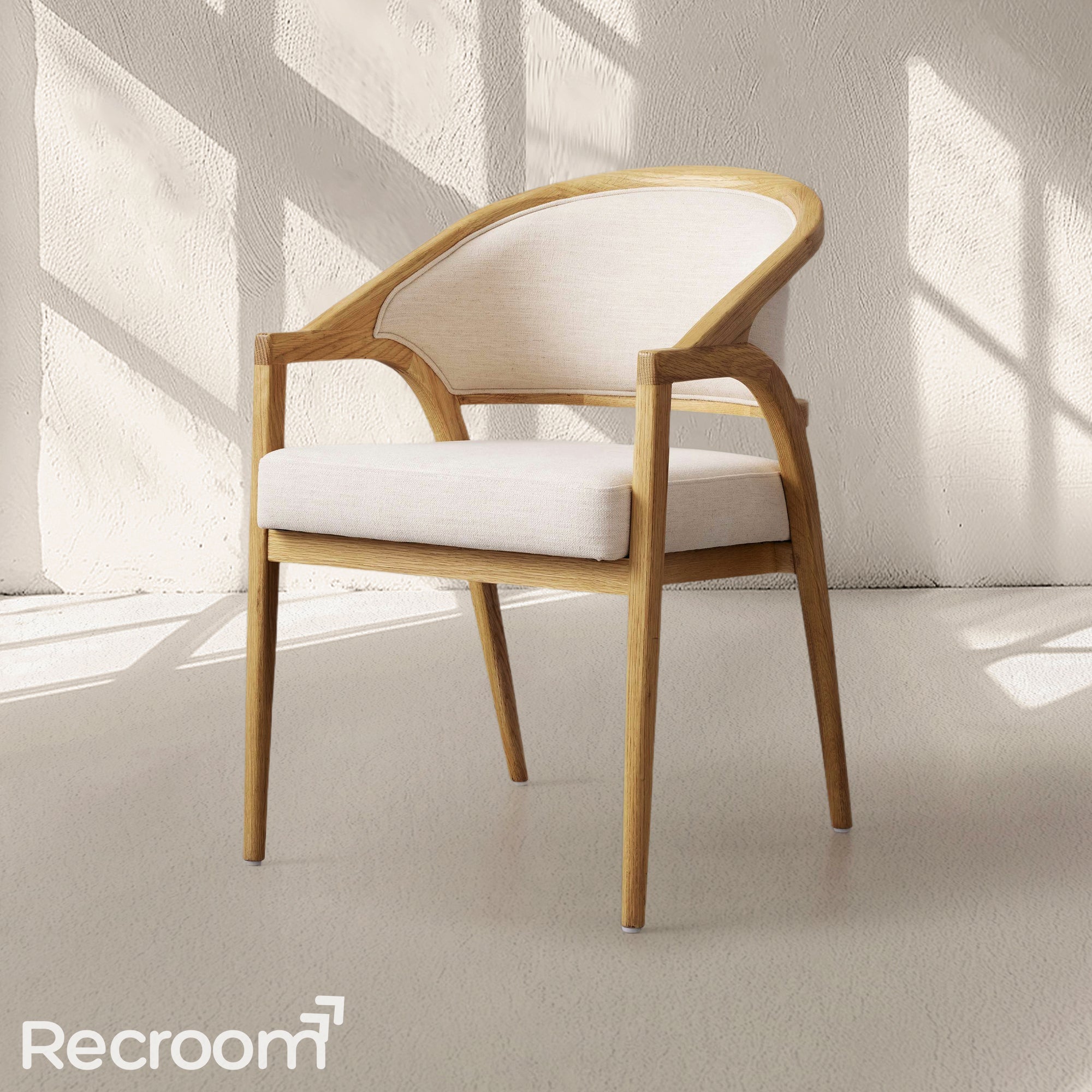 Artmee Upholstered Back Dining Arm Chair - Zonesus