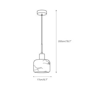 Natural Alabaster Small Pendant Light - Zonesus