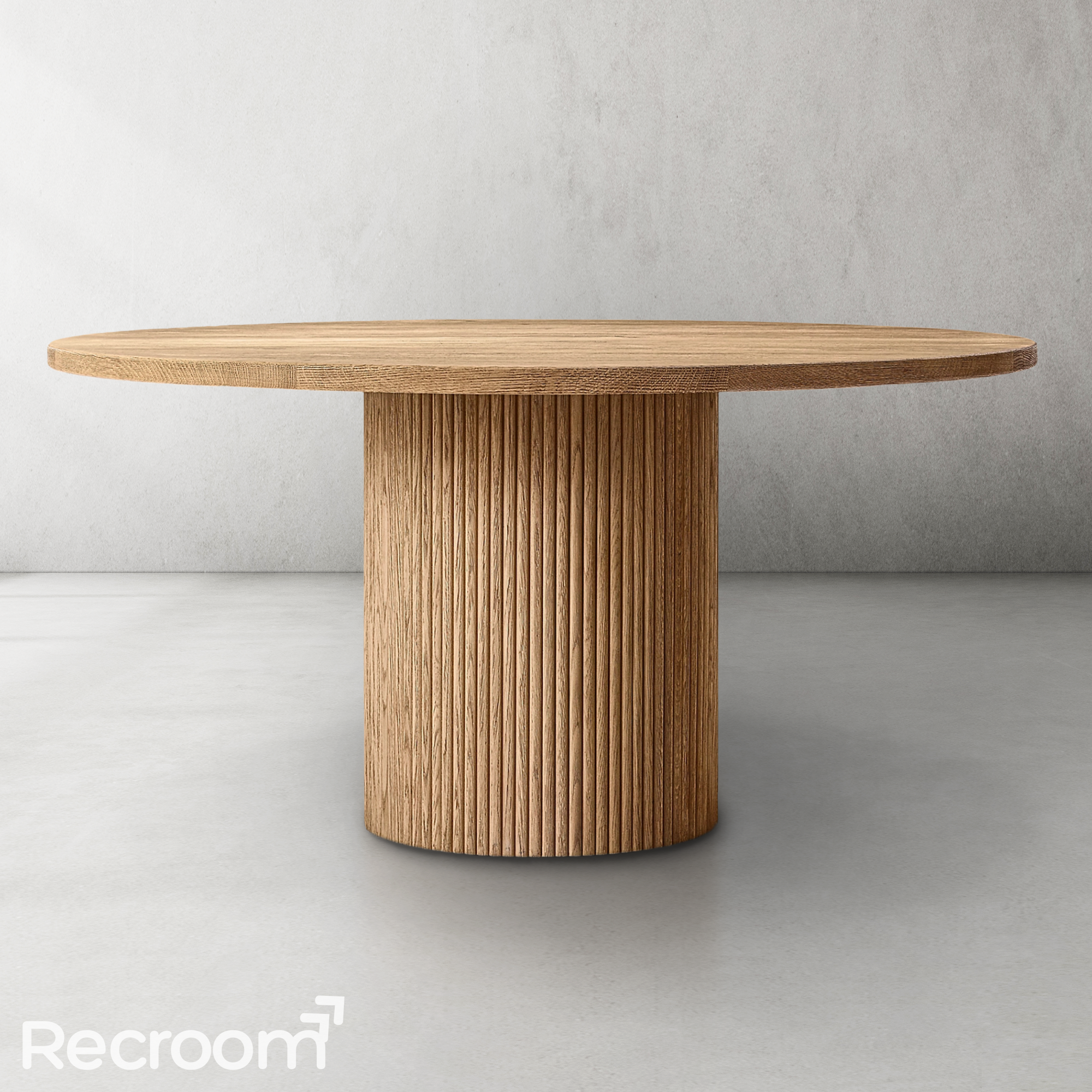 Muelho Round Wood Dining Table - Zonesus