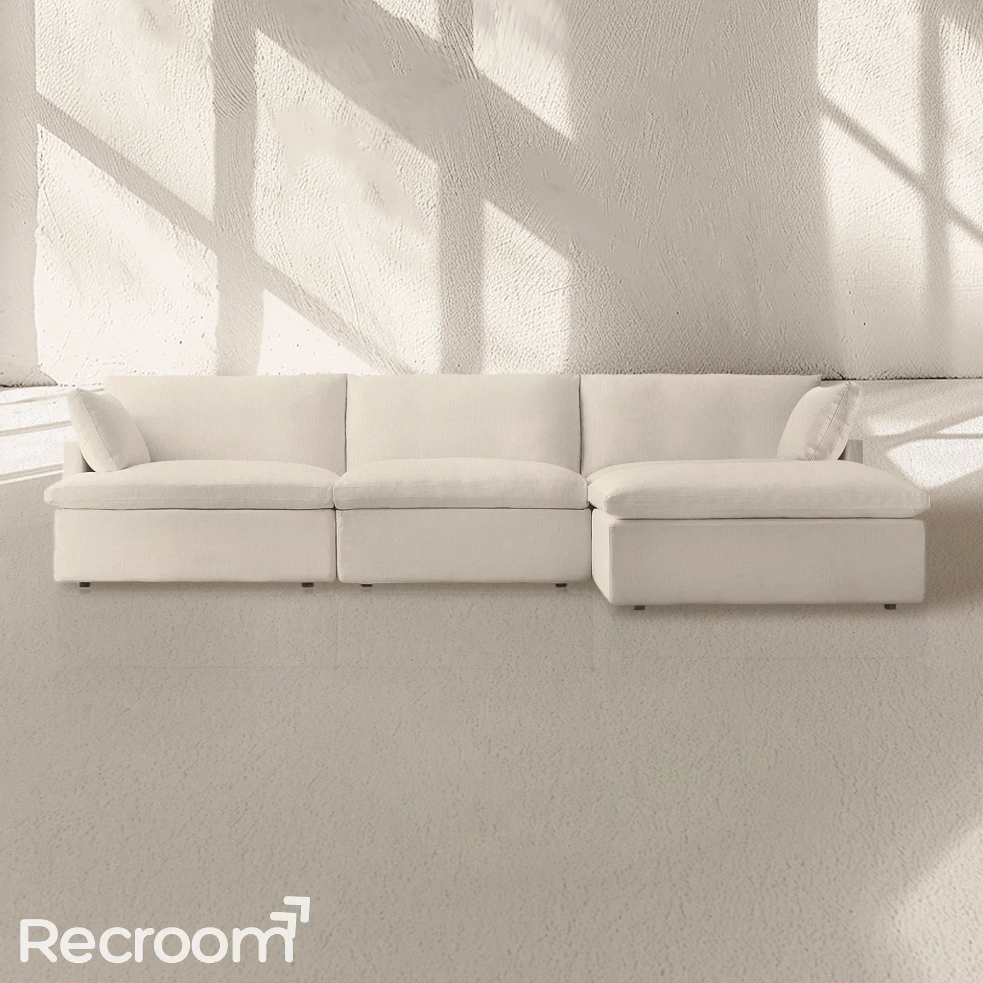 Kloud Modular Track Arm Right-Arm Sofa-Chaise Sectional - Zonesus