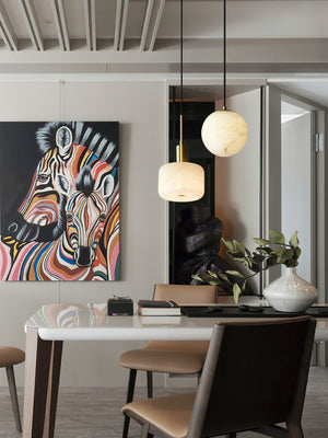 Natural Alabaster Small Pendant Light - Zonesus