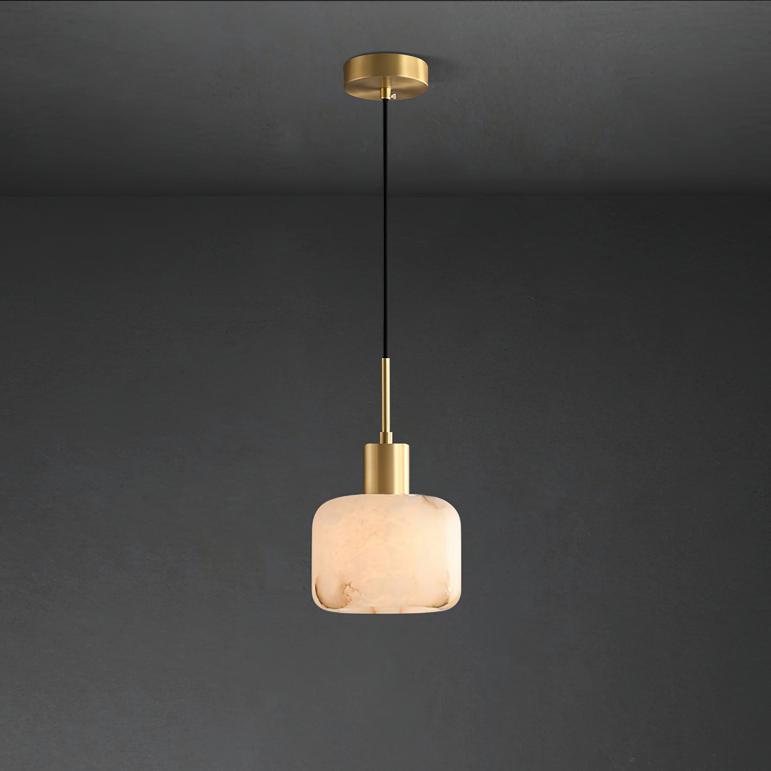 Natural Alabaster Small Pendant Light - Zonesus