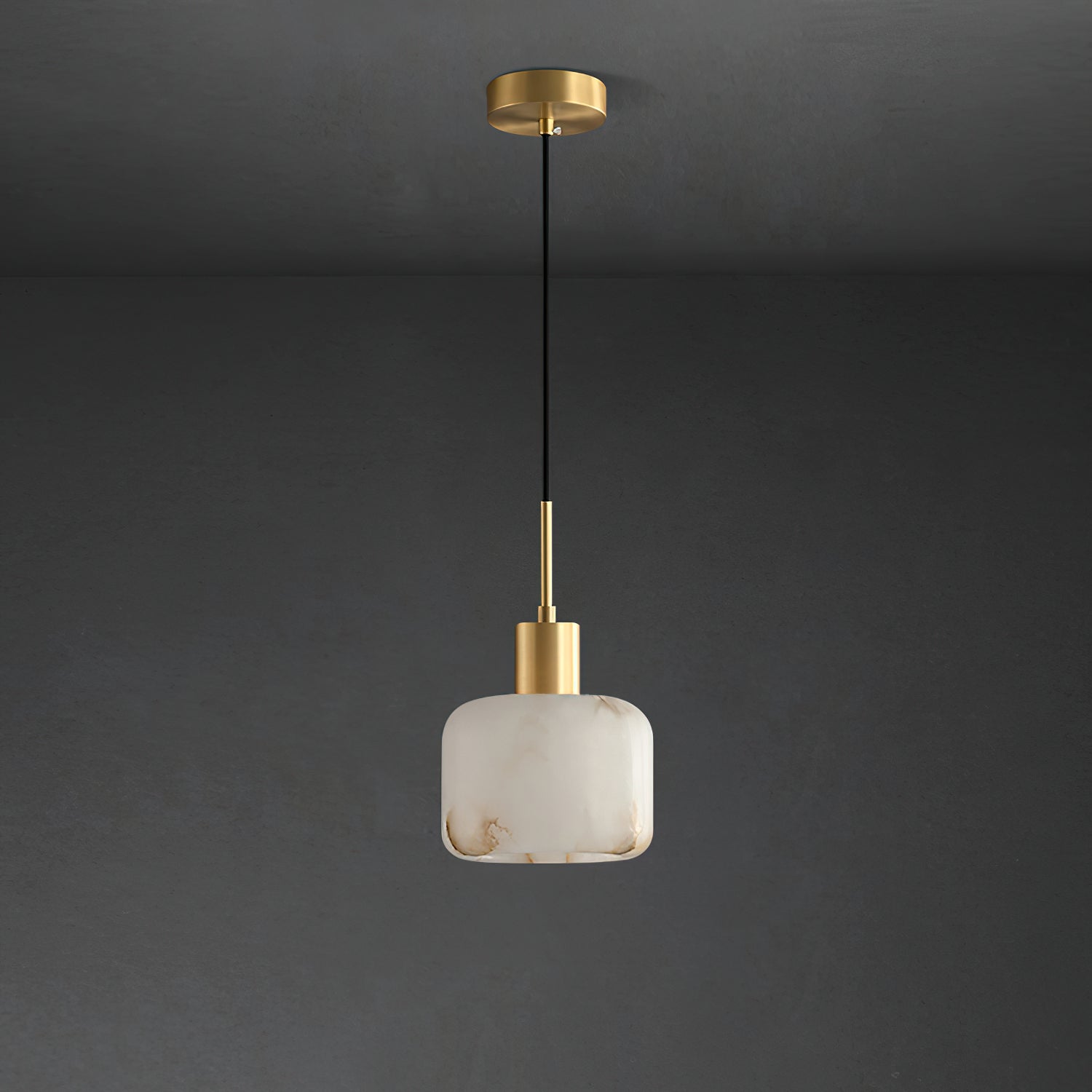 Natural Alabaster Small Pendant Light - Zonesus