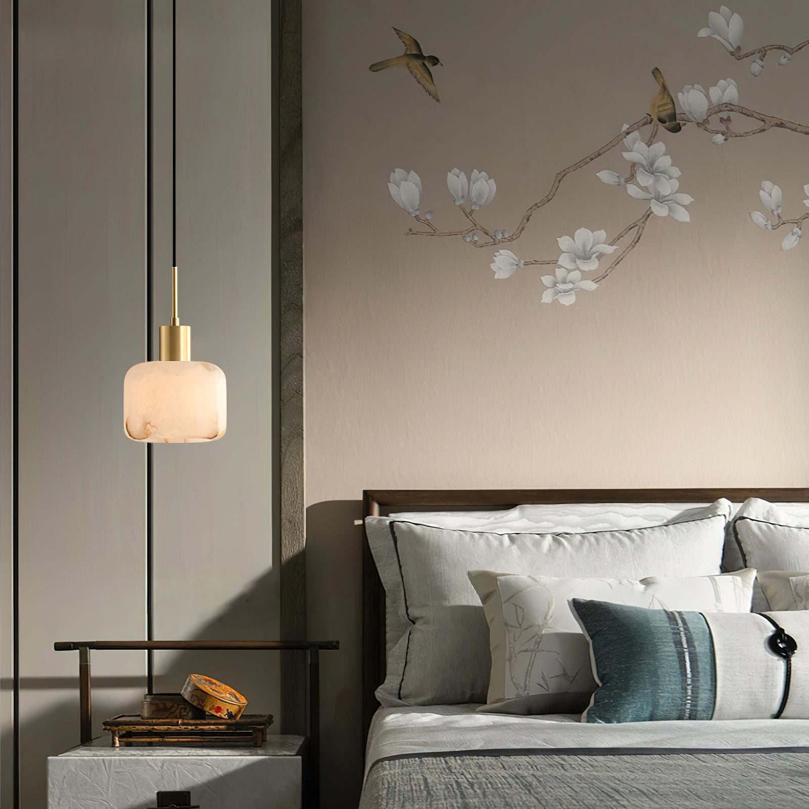 Natural Alabaster Small Pendant Light - Zonesus