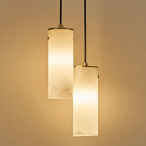 Nula Vertical Alabaster Pendant Light - Zonesus