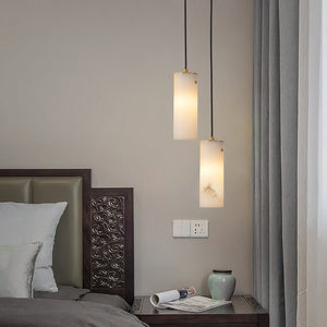 Nula Vertical Alabaster Pendant Light - Zonesus